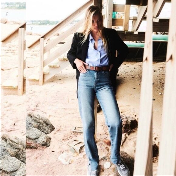 Zara Z1987 Straight Leg Slit Jeans - Picture 3 of 3